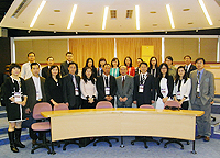 A delegation of China Education Association for International Exchange led by Prof. Li Fei (6th from left, front row), Vice President of Wuhan University visits CUHK
